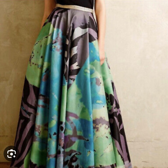 Geisha Designs ballgown skirt, abstract print sz 10 - Picture 8 of 9